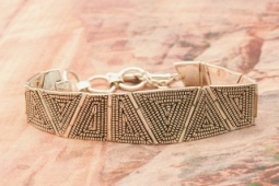 Man in the Maze Design Sterling Silver Native American Bracelet